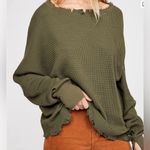 We The Free FREE PEOPLE GREEN WAFFLE LONG
SLEEVE/TUNIC Photo 0