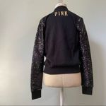 PINK - Victoria's Secret Victoria's Secret Sequin Sleeve Varsity Jacket Photo 5