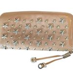 Jimmy Choo Mint  FILIPA Star Studded Zip around wallet  Tan - Caramel Photo 0