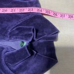 Ralph Lauren Lauren 1/4 zip velour pullover jacket, zipper pockets,purple size L Photo 9