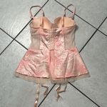 Victoria's Secret NWT Victoria’s‎ Secret Baby Pink Floral Satin Bustier Corset Photo 4