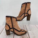 Free People Winding Road Ankle Boots Brown & Black Leather Western Anthropologie Photo 2