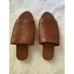 St. Agni Women's Tuscan Woven Espadrille Slide Sandals Leather Brown EU 40 EUC Size 9 Photo 1