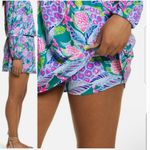 Lilly Pulitzer  Lana Skort Romper Dress Maldives Green Turtle Wave Size Large Photo 2