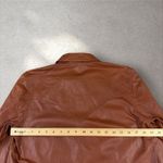 Rag and Bone  Jack Leather Button‎ Down Shirt Blouse Shacket Cognac Sz S NWT $795 Photo 11