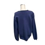 Classic Elements  Womens Crew Neck‎ Sweatshirt Blue Fall Barn Large Vintage NWT Photo 1
