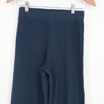 American Giant Navy Ribbed Wide Leg Lounge Pants XS Made in USA Cotton Blend Blue Photo 2
