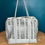 Anthropologie Rafaella Tote Bag Large Faux Leather Light Blue Photo 0