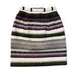 Oscar de la Renta black gray & purple striped knit mini skirt size 0 Photo 0