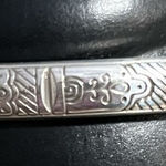Brighton  Vintage Flowers & Love Etched Engraved Scroll Silver Bangle Bracelet Photo 0