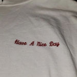 Kore Limited Womens Embellished Have A Nice‎ Day Hoodie Small White Photo 1