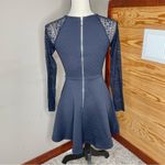 Altar'd State Altar’d State Navy Blue Lace Long Sleeve Fit and Flare Mini Dress Extra Small Photo 2