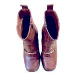 Truffle Collection sqaure toe loafer trim boots in brown croc size 8.5 Photo 10