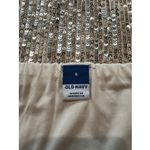 Old Navy  Sequin Mini Skirt Champagne Silver Shine Party Holiday NYE Glitz Bling Photo 3
