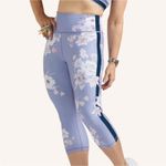 Peloton Wear it to Heart Cropped Floral Leggings S Purple Photo 3