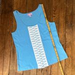 Lilly Pulitzer women’s sleeveless top tank long, aqua blue size large Photo 4