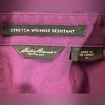 Eddie Bauer  Plum Wrinkle-Free‎ Stretch Long-Sleeve Button-Down Shirt Size Small Photo 4