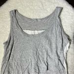 ZARA Gray and White Asymmetrical Hem Tank Top Photo 1