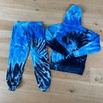 Extra Terrestrial From Mars Alien Hoodie and Joggers in Blue Tie Dye Photo 3