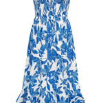 Grace Karin Floral Midi Dress Womens Small Feminine Boho Summer Cottage Smocked Photo 0