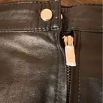 Elegant Moments Black 100% Leather Mini Skirt Button Zipper Closure Women's 1X Photo 5