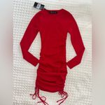 LIONESS  Military Minds Long Sleeved Ruched Side Cinch Mini Dress Photo 1