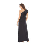 Soma  Soft Jersey One Shoulder Ruffle Maxi Dress‎ Black Size XL New With Tags Photo 1
