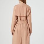Forever 21 Tie Front Trench Coat in Camel Photo 3