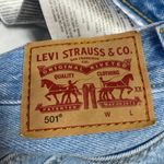 Levi's  501 Women's Blue High Waisted Raw Hem Frayed Cut Off Denim Jean Shorts 27 Photo 3