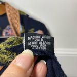 Tolani  Romance Blooms Floral Embroidered Cotton Short Kimono Navy/Pink S/M Photo 11