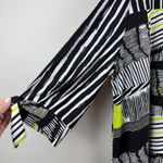 IC By Connie K Tunic Top Womens 3X Black White Striped Tie Photo 3