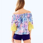 Lilly Pulitzer Zaylee Top with Floral Crochet Lace Top Size XS Photo 1