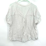 Mi Ami size small white off white button up short sleeve‎ blouse shirt top Photo 1
