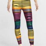 Nike Multicolor Tribal Neon All Over Logo Compression Leggings Size XS Photo 0