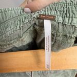Free People  Big Hit Slouch Pants Green Linen Blend Size Medium Photo 3