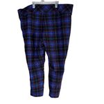 Torrid Pants Womens Plus Size 4R Black Blue Plaid Pixie Style Tartan Punk Photo 4