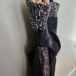 Jay Godfrey Dress Amira sequined mesh gown draped front black cocktail formal Size XS Photo 12