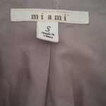 Miami  faux suede motto taupe asymmetrical jacket with zipper closure size S Photo 3