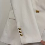 ZARA  White Blazer Size Medium Gold Button Double Breasted Photo 5
