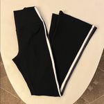 Splits59  Raquel High Waist Flared Leggings Black White Gray Stripe M 30" $134 Photo 3