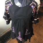 Free People  Pavlo embroidered flower black yoke whimsical boho dress Photo 2