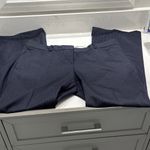 Theory  Dark Blue Pinstripe, Wool, Wide-Leg Pants Photo 2