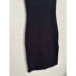 BB Dakota Small Sips Tee Body-con Mini Dress Cap Sleeve Black Ribbed Photo 3