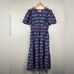Tuckernuck  Retro Floral Mitchell Pockets Ruffle Dress Women’s Sz M Photo 2