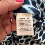 Tart  cowl neck sleeveless modal dress geometric pattern  blue white size medium Photo 3