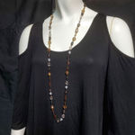 Von Maur NWT  Brown, Gray, & White Necklace Photo 0