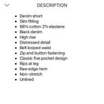 Princess Polly Estrella Denim Shorts Black Photo 5