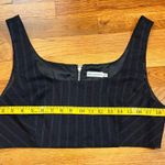 Avec Les Filles Womens XL Pin Stripe Suit Sleeveless Zip Crop Top Corporatecore Photo 1