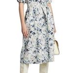 Jason Wu Blurred Poplin Belted Shirt Dress Blue Size 4 Photo 0