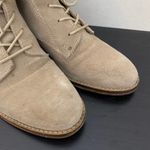 ASOS Tan Suede Heeled Booties Lace Up Photo 21